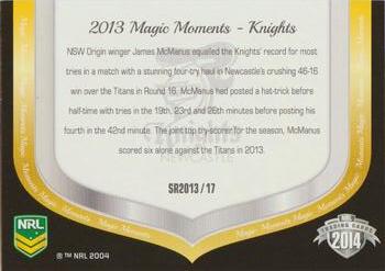 2014 ESP Traders - 2013 Season to Remember Magic Moments #SR17 James McManus Back
